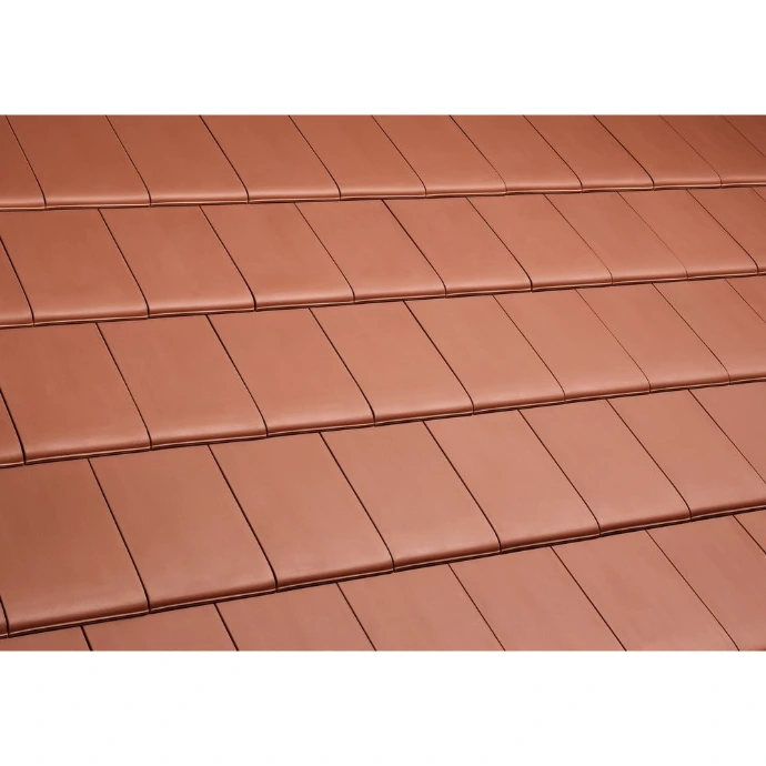 ERLUS Ergoldsbacher Linea Tondachziegel in Nahaufnahme auf dem Dach